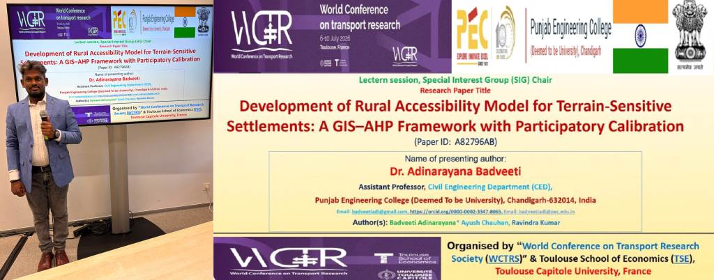 Punjab Engineering Colleges Research Earns Global Recognition at World Conference on Transport Research WCTR 2026